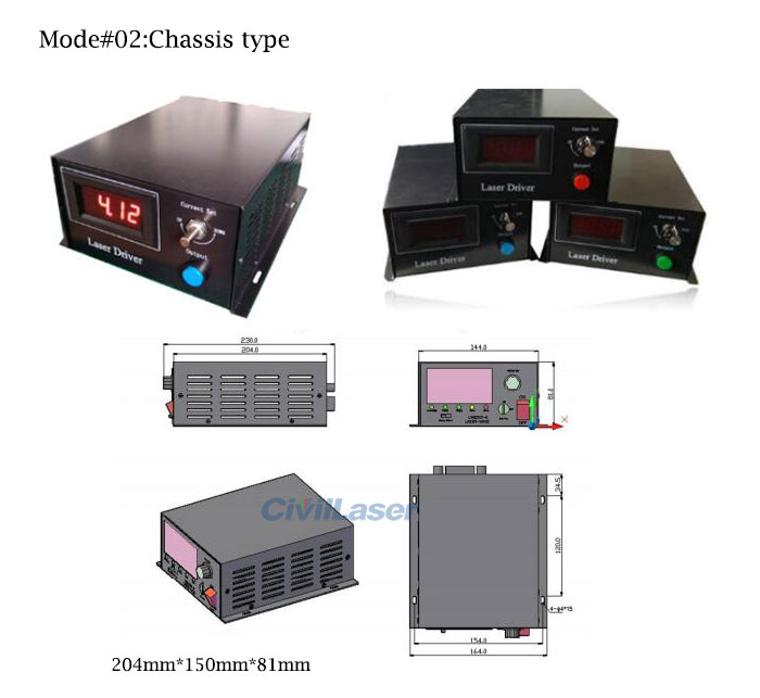 405nm fiber coupled laser system